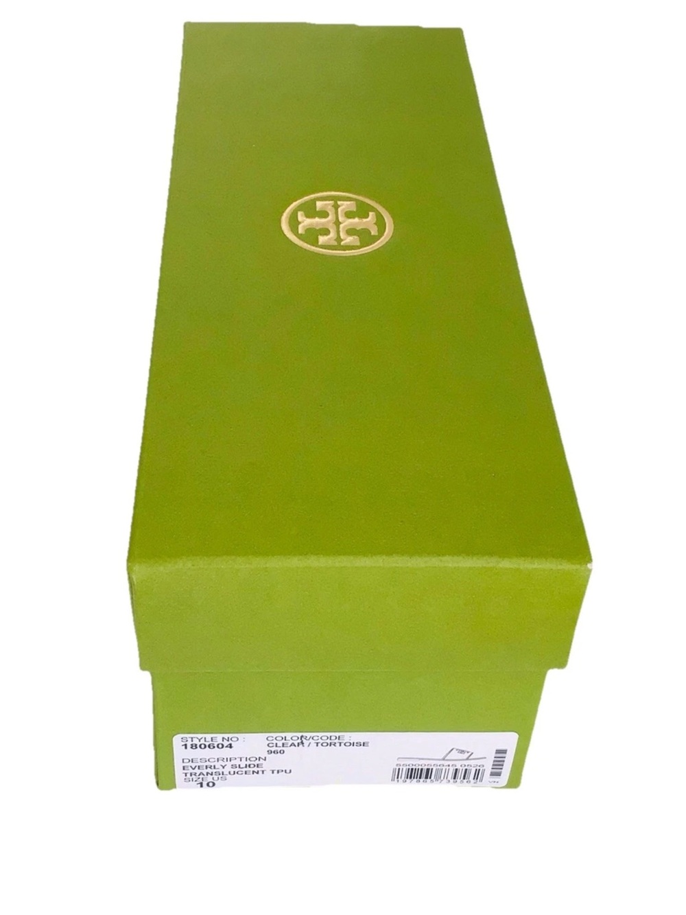 Tory Burch Everly Slide Sandals Translucent TPU Leather-Color Clear/Tortoise-NEW - Picture 12 of 13